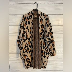 NWOT Knox Rose Cheetah Print Cardigan